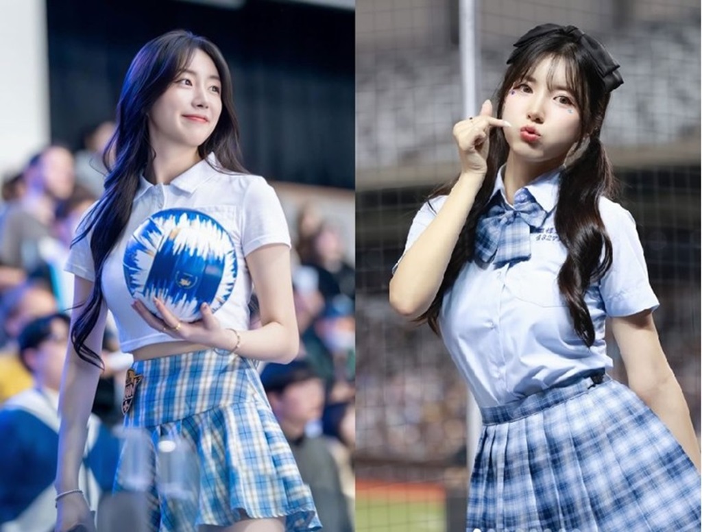 南韓啦㕸隊女孩安芝儇(左)、南珉貞將現身臺北網紅嘉年華。(翻攝自安芝儇及南珉貞IG)