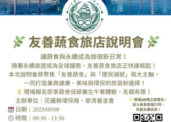 2050淨零永續行動 「打造友善蔬食旅店 推動減碳綠生活」
