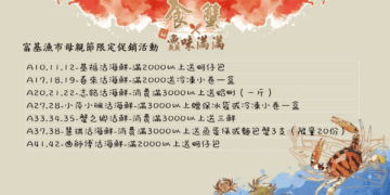 母親節海鮮饗宴     新北富基、龜吼漁市祭優惠     帶媽媽品嚐尚青海味