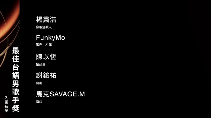 最佳台語男歌手獎