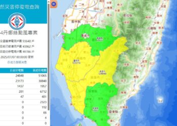 丹娜絲颱風肆虐南部 高雄台南逾4.8萬戶停電!