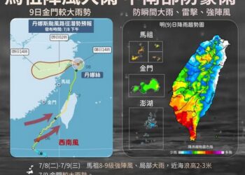 影音/丹娜絲登陸浙江 低壓帶接續影響臺澎金馬