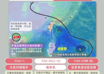 低壓帶影響未來一周水氣都偏多 新熱帶系統發展中