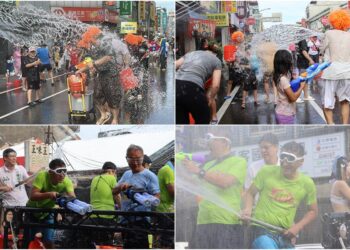 影音/狂歡潑水節打水戰 蘇澳鬧區水花飛濺超清涼