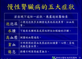 早篩早治逆轉腎　迎向腎利人生