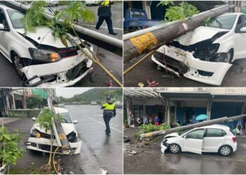 影音/撞斷電桿 猶如當頭棒喝