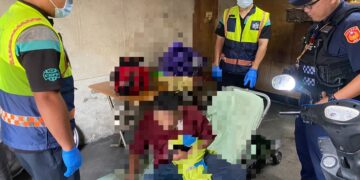 影音/獨居病患報案求助虛弱難言　內安警即刻救援助送醫