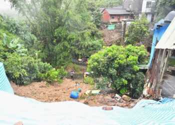 連日豪大雨員林市民宅土石坍塌  縣長王惠美現勘提供必要協助