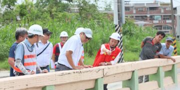 台一線嘉義水上段下陷　翁章梁二度會勘督導修復進度