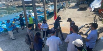 海委會協助龍洞灣陸地 參考位置現勘