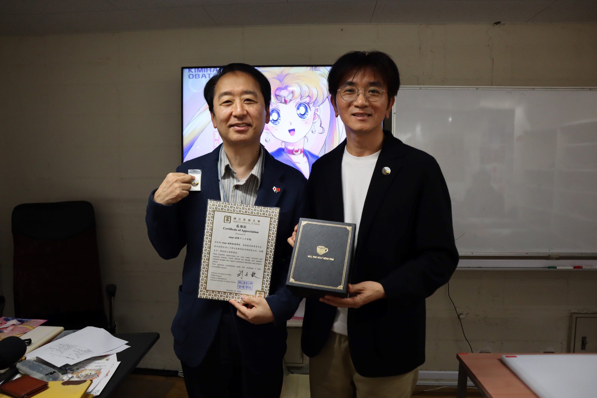 ▲南大EMBA團隊拜訪amps國際動漫學院。