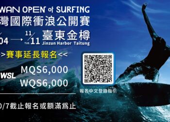「2025臺灣國際衝浪公開賽」  11/4臺東金樽登場!國際賽開放報名中
