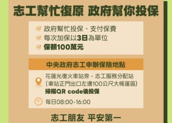 光復「鏟子超人」也能保險! 每次加保3日保額100萬元