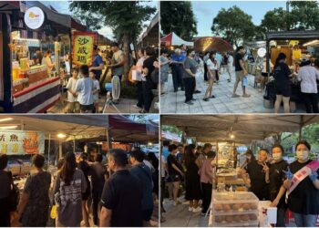 影音/社區大樓慶中秋 力信擎天夜市同樂會好熱鬧