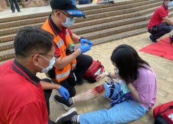 嘉義市消防局辦理大量傷病患演練 跨機關串聯災變救護醫療效能