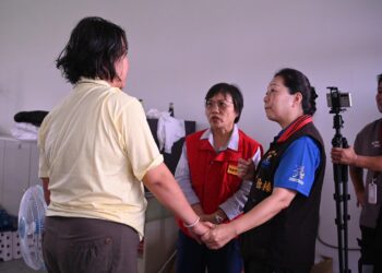 光復鄉立幼兒園馬太鞍堰塞湖防颱準備  內政部長劉世芳由徐榛蔚陪同前往關心