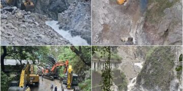 影音/燕子口堰塞湖溢流加大恐潰壩 緊急通報人員機具撤離河道