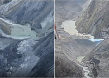 馬太鞍堰塞湖下方再添新湖體 緊急啟動防災應變機制