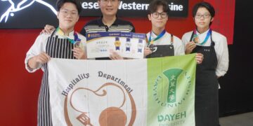 2025第六屆明新盃國際餐飲廚藝模擬賽  大葉餐旅系勇奪明新盃1金2銀