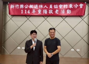 ▲新竹縣立法委員林思銘今(24)日出席「新竹縣公教退休人員協會竹東分會114年重陽敬老活動」。(圖/林思銘立委服務處提供)