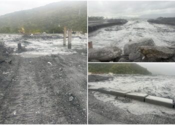 影音/馬太鞍溪又暴漲 便道搶修人員機具緊急撤離