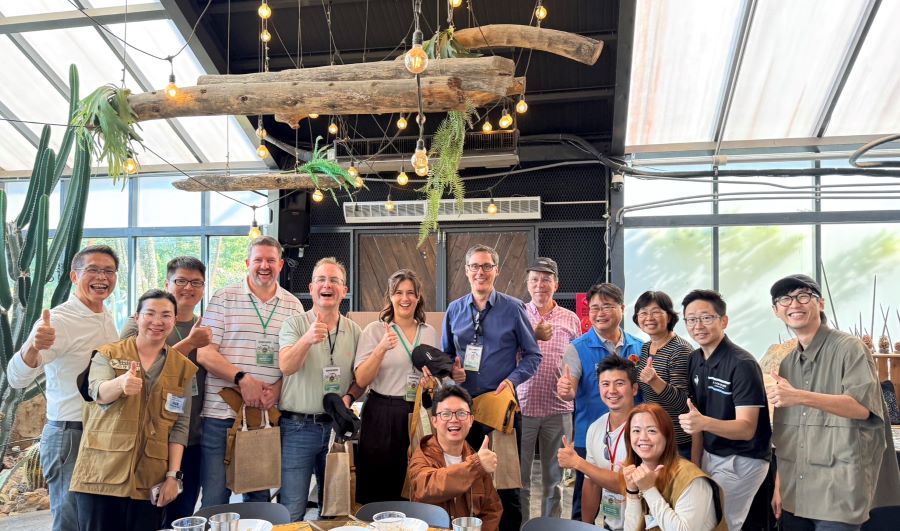 德國金牌農村團6年3度到訪苗栗農村，苗栗縣府農業處副處長負責接待。(圖/苗栗縣政府)