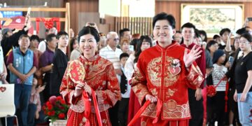 緣來成雙 喜聚彰化 42對新人聯合婚禮 鼓勵安心生、放心養