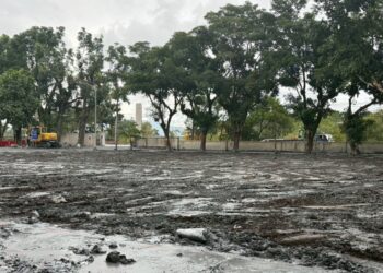 萬榮國中風災泥沙堆積 花蓮縣府迅速處理恢復校園環境