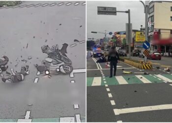 影音/兩重機相撞 車毀人傷 1人無生命跡象