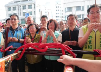 影音/大甲媽祖亦駐駕田中鎮公所  另類雙媽會 就是愛田中