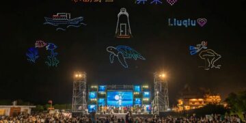 「小島野台」首度登場　結合無人機展演點亮小琉球夜空