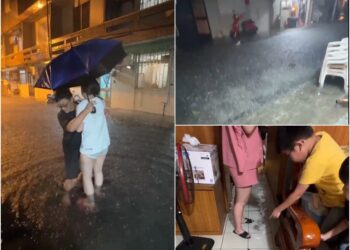 影音/雨彈炸不停 宜蘭多處地方淹水 福安新村首遇嚴重水患