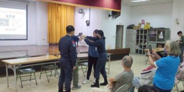 高市新光里社區巡守隊防身術課程熱鬧登場　憲兵弟兄到場教學、互動實作充滿活力