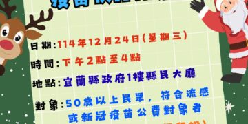 宜蘭縣流感疫苗即將用罄  符合接種對象儘速完成疫苗接種