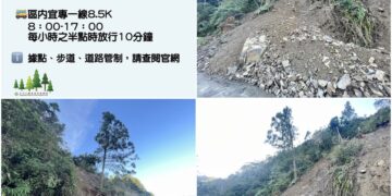 太平山12/9起至年底8點開園 宜專一線坍方處每半點放行10分鐘