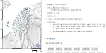 影音/平安夜地震 17:47臺東規模6.1地震
