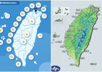 影音/1223北部及東北部氣溫回升 新竹以南日夜溫差大 東半部有局部短暫雨