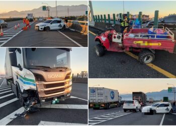 影音/翁駕農用車誤闖國道又逆向 國5三車連環撞!