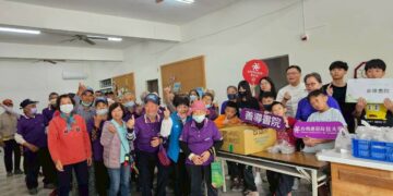 新豐休區理事長親蒸年味 攜手善導書院春節前送暖