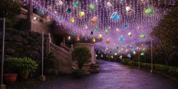 2026 淡水櫻花季 1/29 浪漫登場！天元宮攜手繪本藝術家「幾米」打造光櫻繪夢