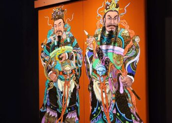 洪平順彩繪門神新作特展  北港文化中心首度亮相