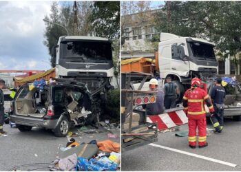 影音/聯結車與休旅車發生車禍 4人受傷送醫 交通大受影響