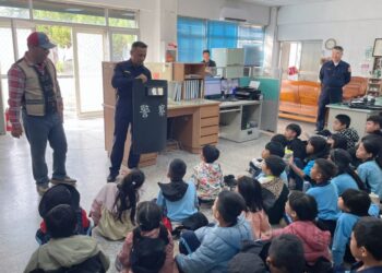 古華國小參訪春日分駐所小小警察初體驗　 打造安全防護網