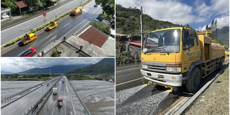 影音/給用路人乾淨清爽的春節路況 公路單位展開道路灑掃