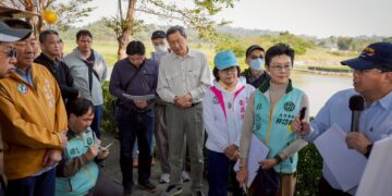 強化防災韌性！　林岱樺現勘仁武觀音湖 促經濟部納入「加強調洪設施」最優先核定