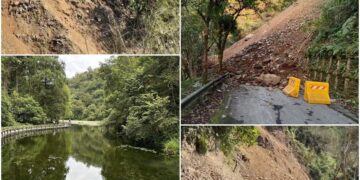 影音/聯外道路嚴重崩塌 福山植物園持續休園至農曆春節過後