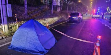 高雄市中正路交流道北上閘道口高姓男子被三車輾斃 其中一車肇逃警開罰