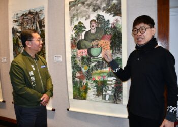 影音/彰化藝術館青學苑國畫江慶章師生展  展出72件多元題材精彩作品