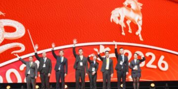 永慶加盟四品牌北台灣尾牙   席開920桌近萬人齊聚南展館    爽抽2800個獎項