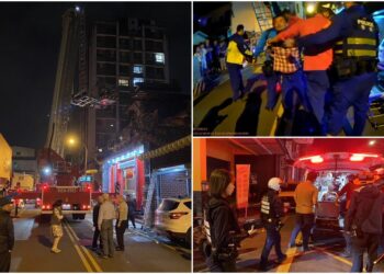 影音/男子登宮廟頂飲酒叫囂 警消帶回地面強制送醫